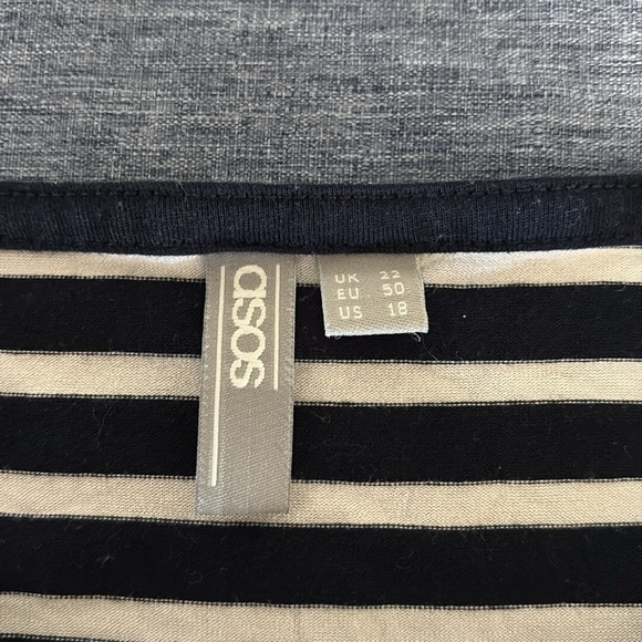 ASOS Women’s Size 18 Striped 3/4 Length Sleeve Lightweight Shirt - Picture 3 of 6